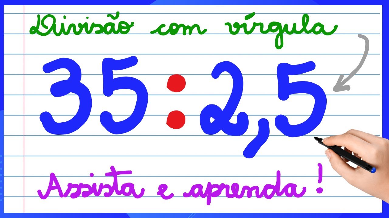 DIVISÃO PASSO A PASSO! APRENDA COMO FAZER DIVISÃO COM VÍRGULA/DECIMAIS. EXPLICAÇÃO MATEMÁTICA BÁSICA