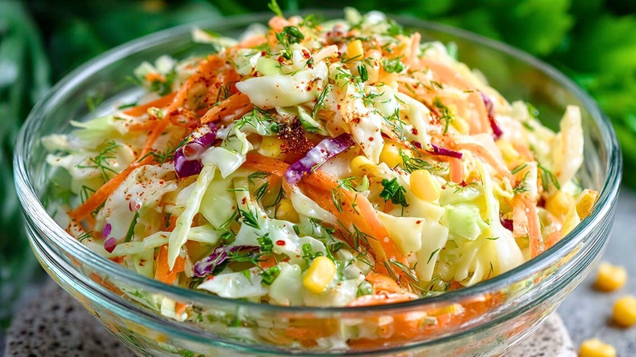 Leckerer Salat in 3 Min! Ich werde nie müde, den Salat zu essen! Spitzkohlsalat Coleslaw Art