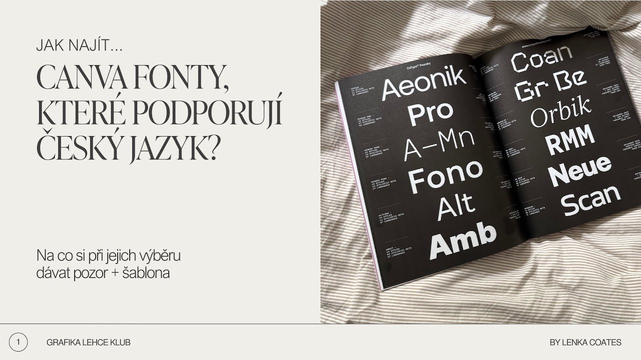 Jak najít v Canvě fonty, které podporují český jazyk a na co si při jejich výběru dávat pozor