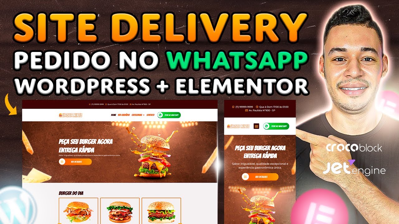Como Criar um SITE DELIVERY Com Wordpress, Elementor e Crocoblock (PASSO A PASSO COMPLETO)