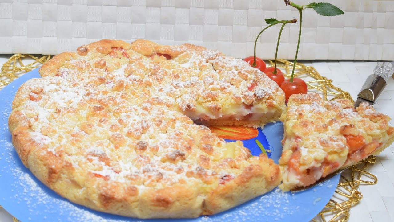 CROSTATA MORBIDA SENZA RIPOSO CON AMARENE E CREMA VELOCE