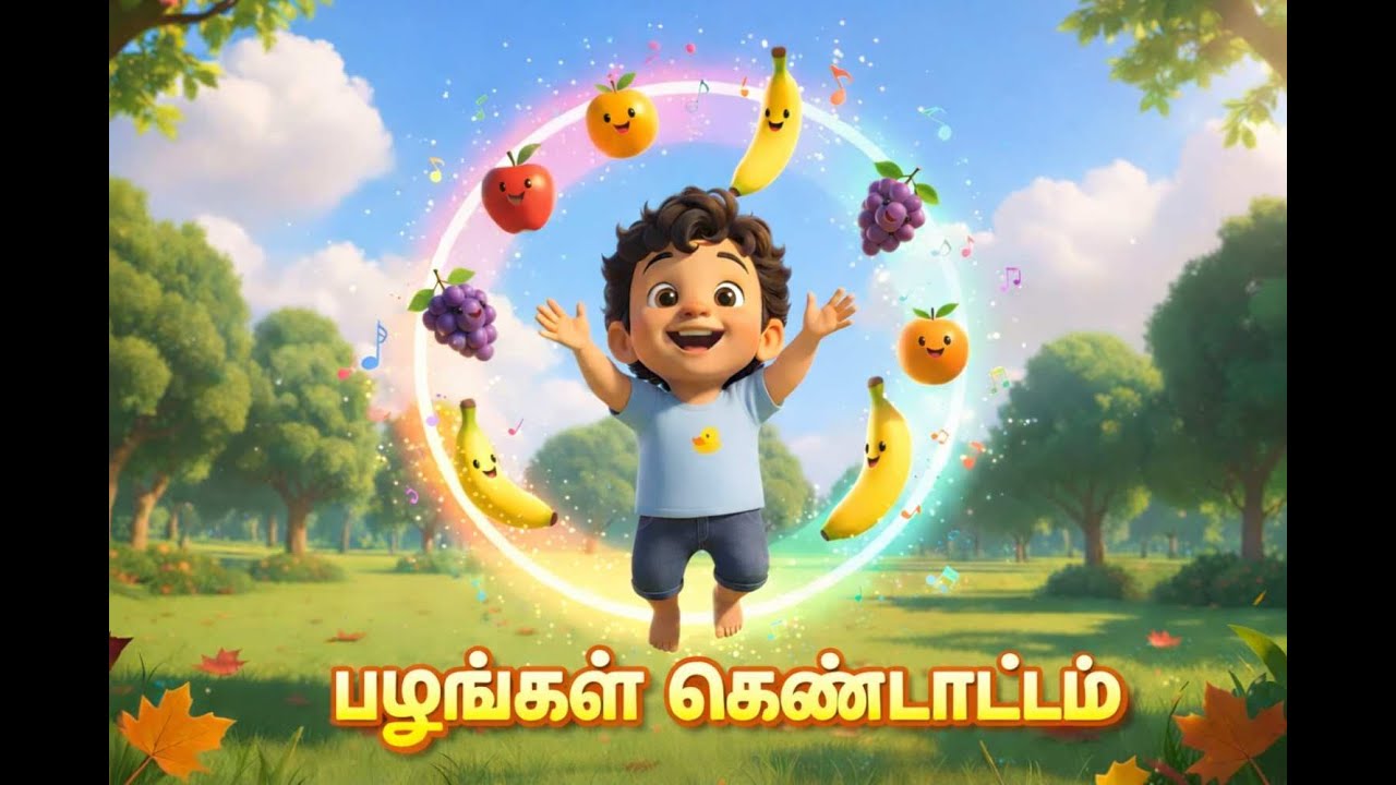 Pazhangal Kondattam🍇🍉(பழங்கள் கொண்டாட்டம்) | Tamil Rhymes Song for Kids