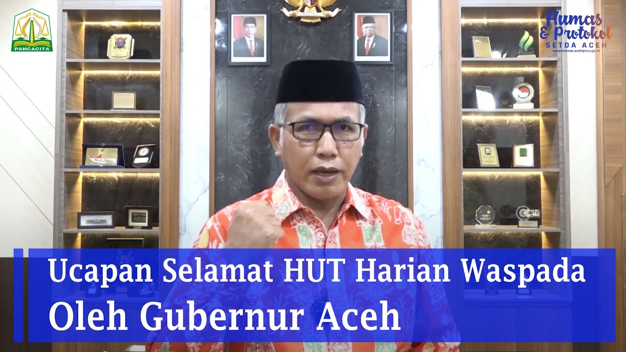 Ucapan Selamat HUT Harian Waspada Oleh Gubernur Aceh