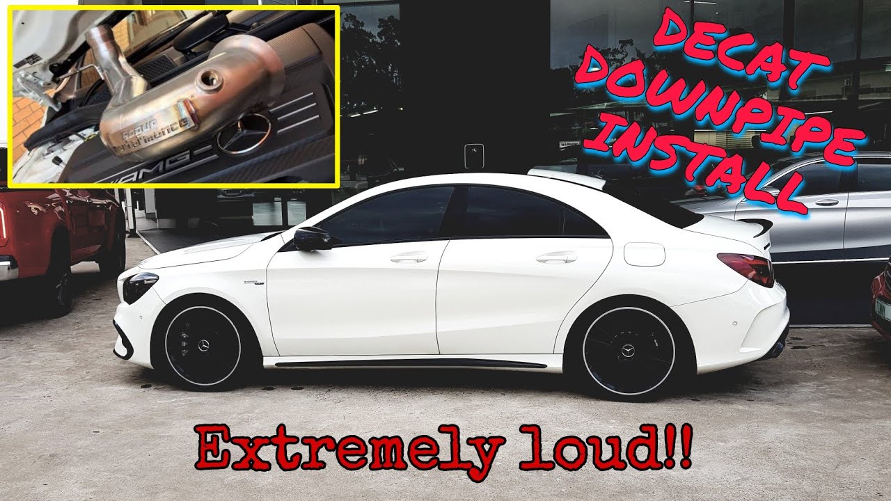 CLA 45 AMG ‐ DECAT DOWNPIPE INSTALL (COLD START / REV)