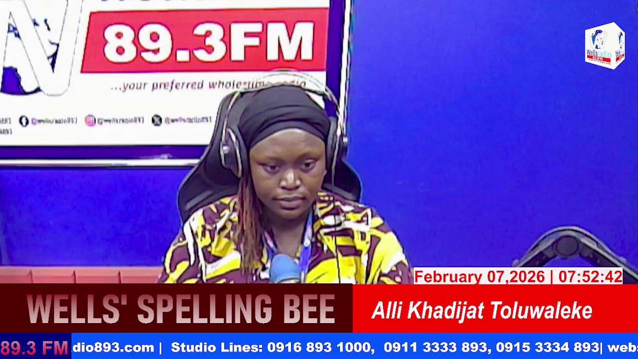 WELLS' SPELLING BEE with Alli Khadijat Toluwaleke