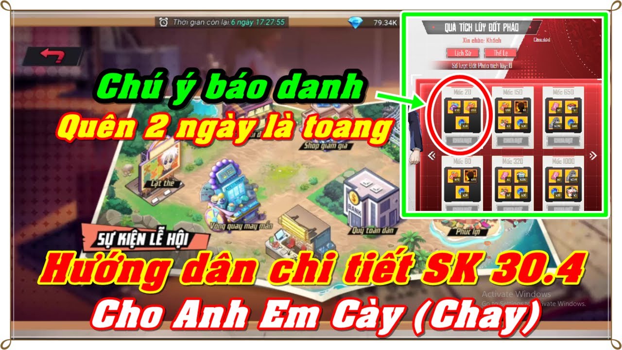 Chú Thuật Đại Chiến  HƯỚNG DẪN CHI TIẾT SỰ KIỆN LỄ HỘI 30.4 CHO DÂN CÀY ( CHAY ) - MUA SHOP & ĐỔI VP