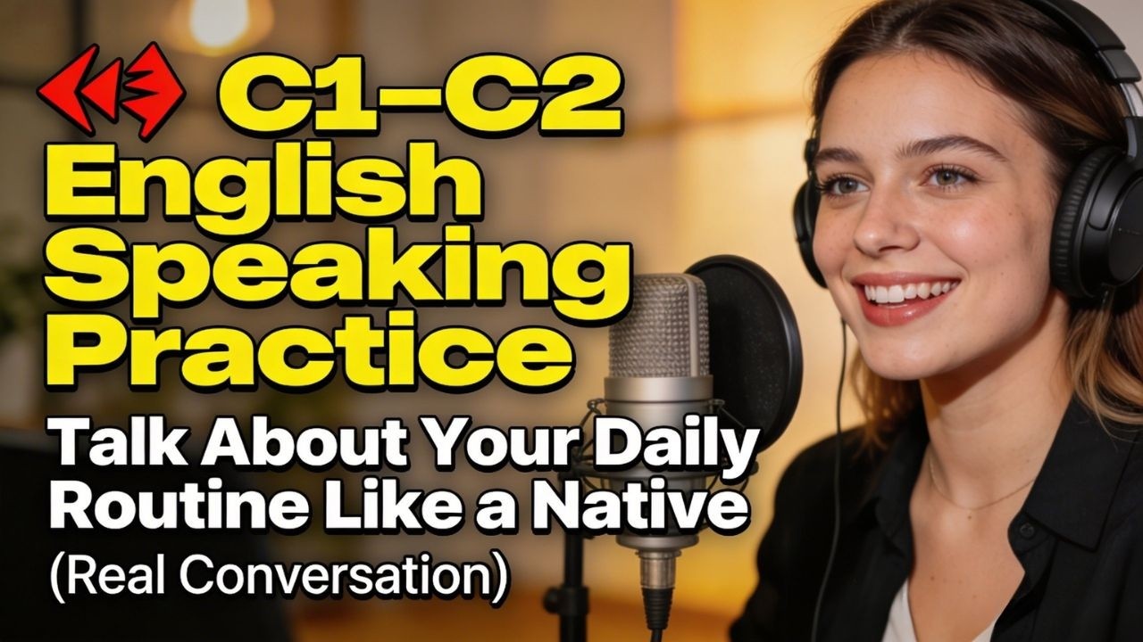 🔥 C1–C2 English Speaking Practice | Talk About Your Daily Routine Like a Native (Real Conversation)