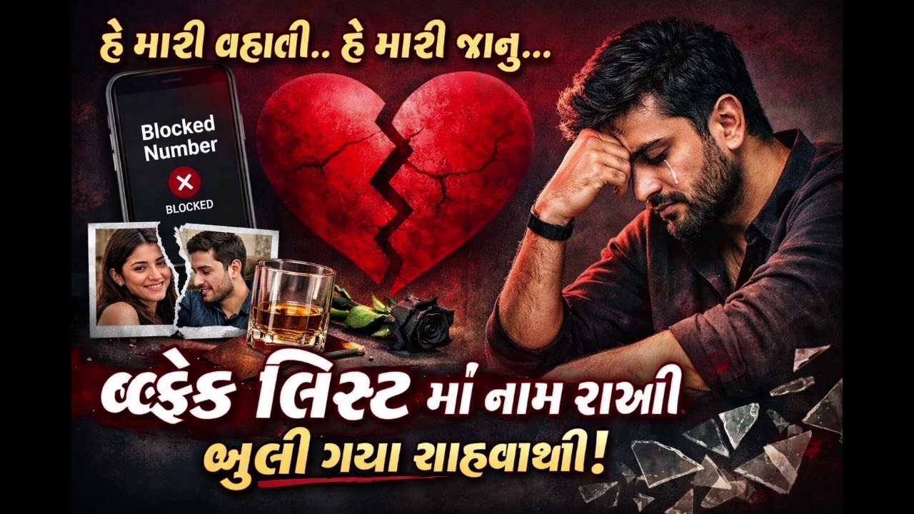 બ્લેકલિસ્ટમાં નામ રાખીને ભૂલી ગયા સાહેબાશી 💔 | He Mari Vahali He Mari Janu | Gujarati Sad  Song 2026