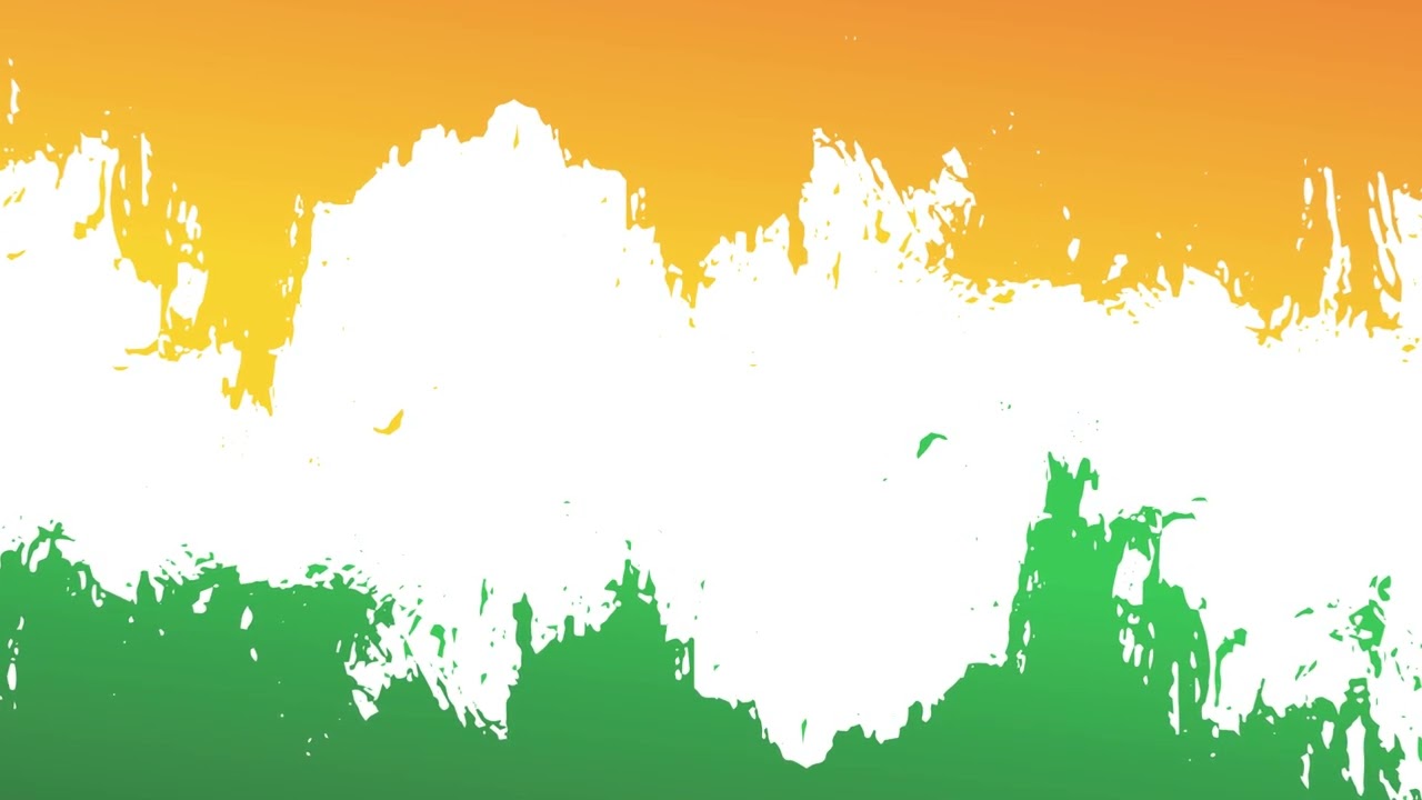 Abstract Indian Tricolour Background Design Animation | Green Screen