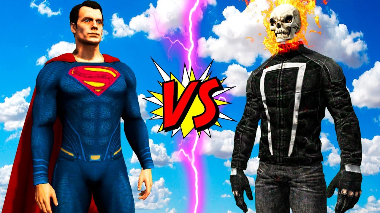 GHOST RIDER VS SUPERMAN - GTA 5 MODS EPIC BATTLE OF SUPERHEROES