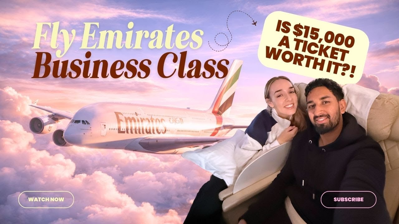 Our First Time Flying Emirates Business Class | Europe Travel Vlog