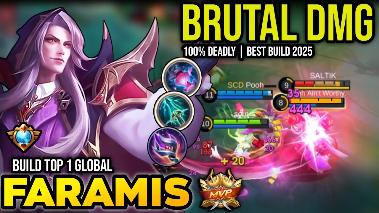 FARAMIS BEST BUILD 2025 | BUILD TOP 1 GLOBAL FARAMIS GAMEPLAY | MOBILE LEGENDS✓