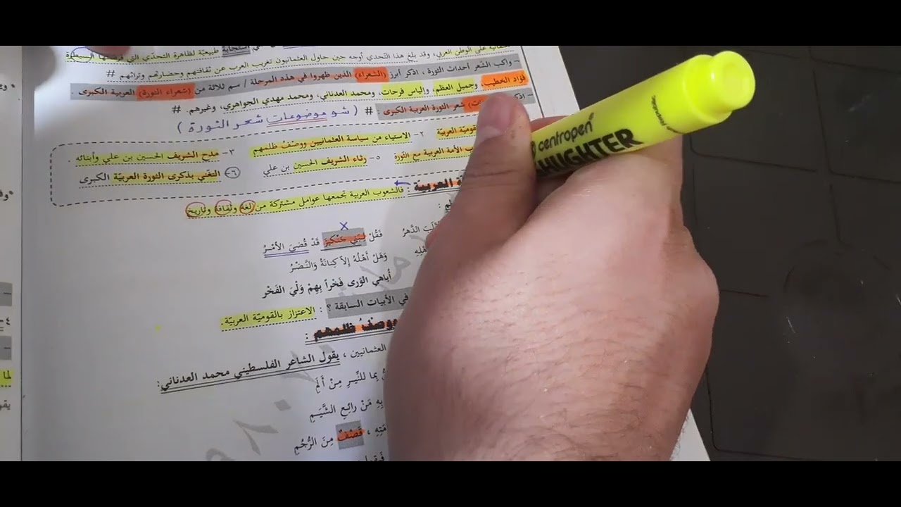 تخصص١٢ ( قضايا أدبية ) / شعر الثورة العربية الكبرى.