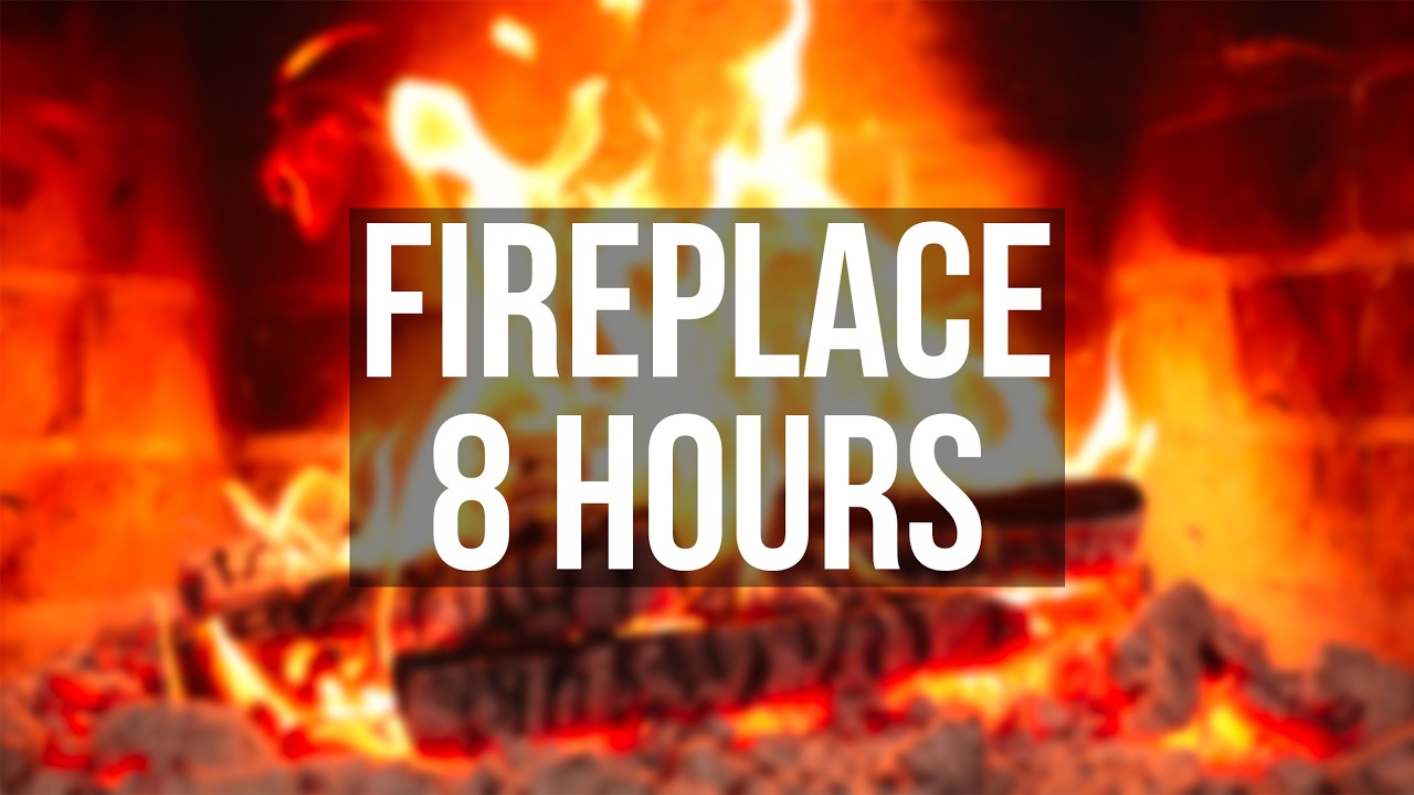 🔥 8 Hours Fireplace Crackling Sounds | Real Fire Ambience for Sleep, Relaxation,Study, Stress Relief