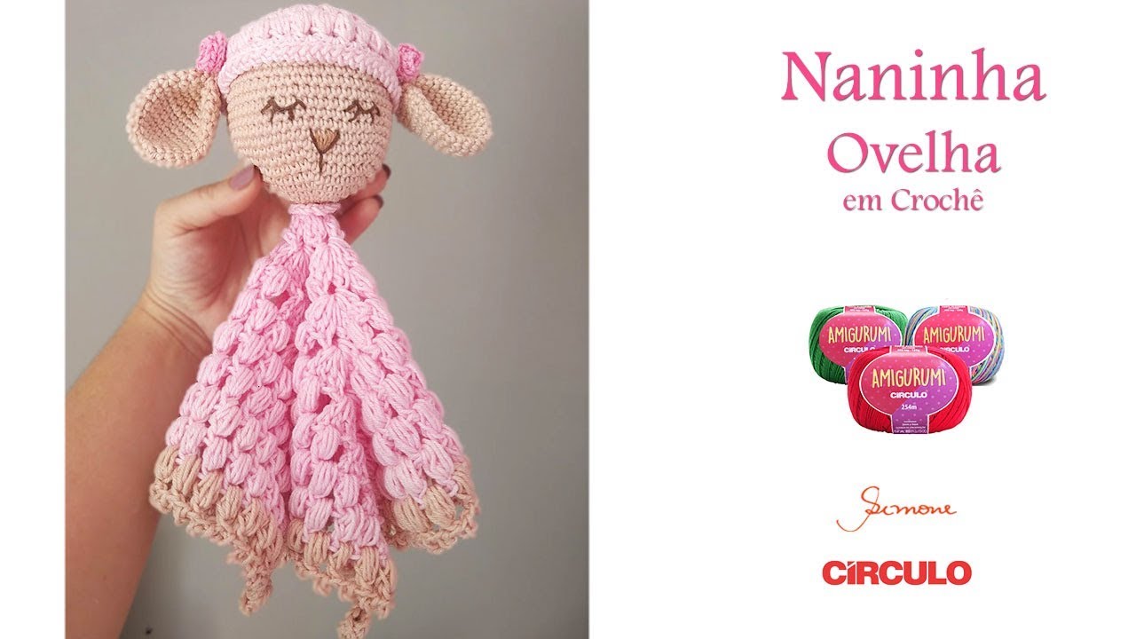 Naninha em Crochê Ovelha Prof. Simone Eleotério