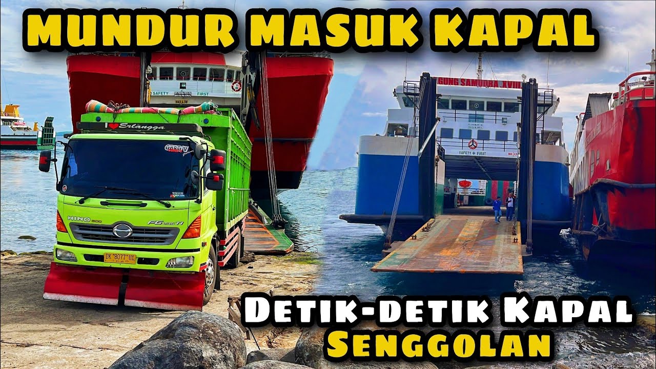 MENGASAH SKILL TINGGI 🔥 Hunting Truck Mundur masuk Kapal di Pelabuhan Ketapang