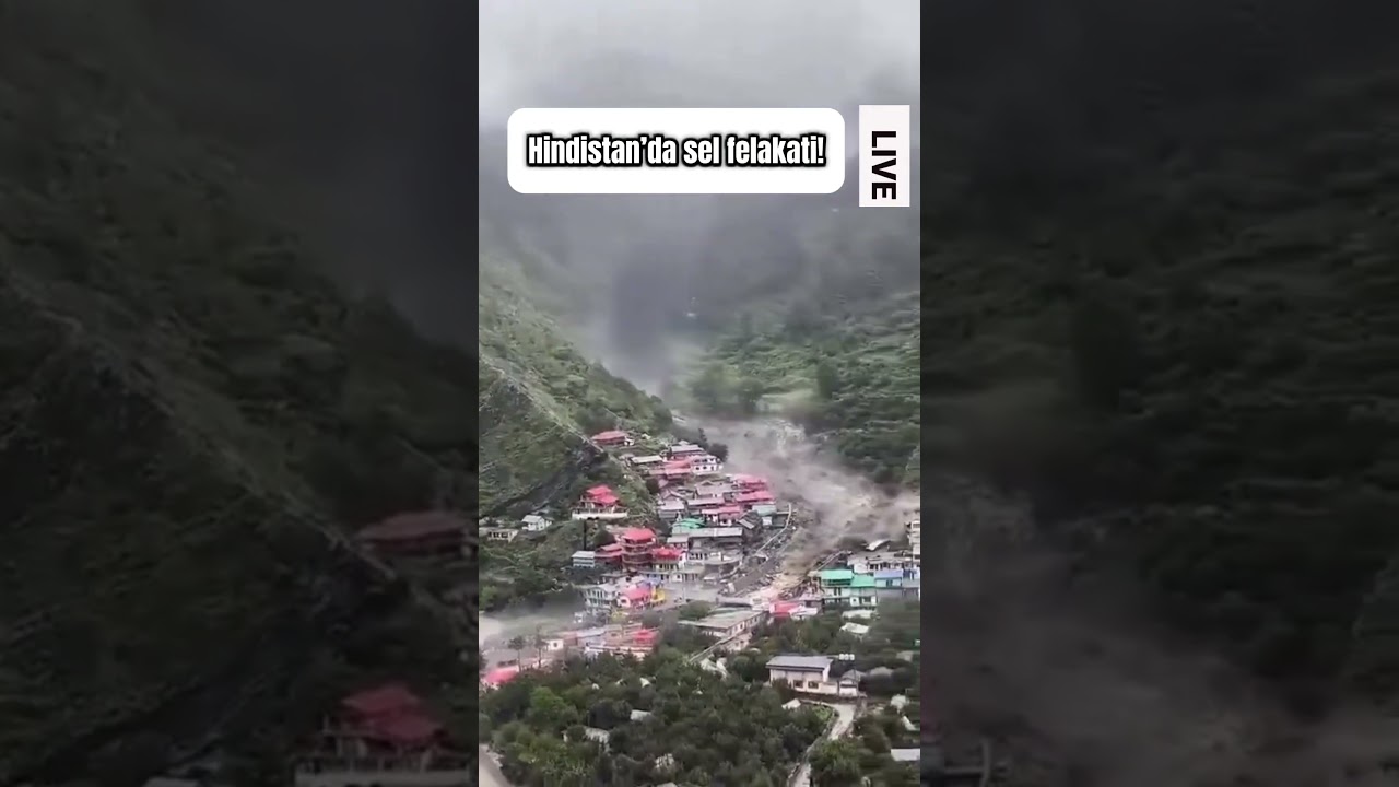 &ldquo;Hindistan&rsquo;da dehşet anı: Sel bir k&ouml;y&uuml; b&ouml;yle yuttu!&rdquo;