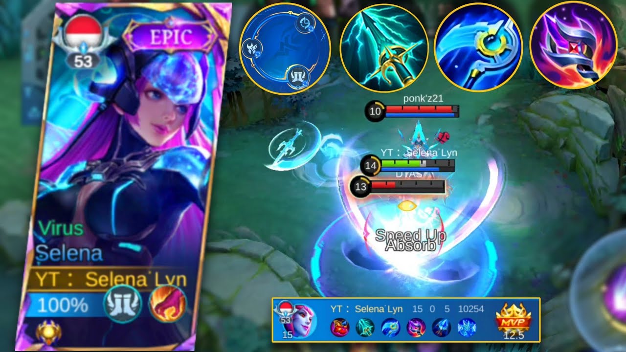 15 KILL NO DEATH SELENA JUNGLE BUILD TERBAT 2025 | MLBB