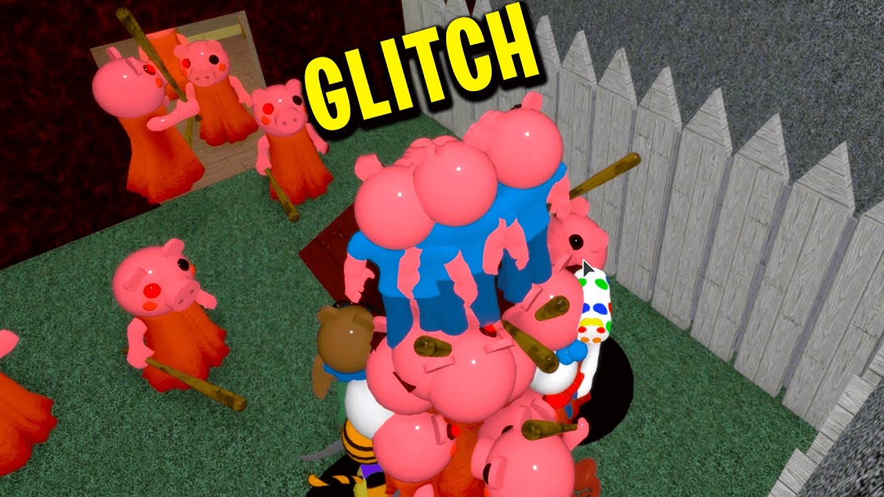 GLITCHING IN 100 PLAYER PIGGY (Distorted Memory)