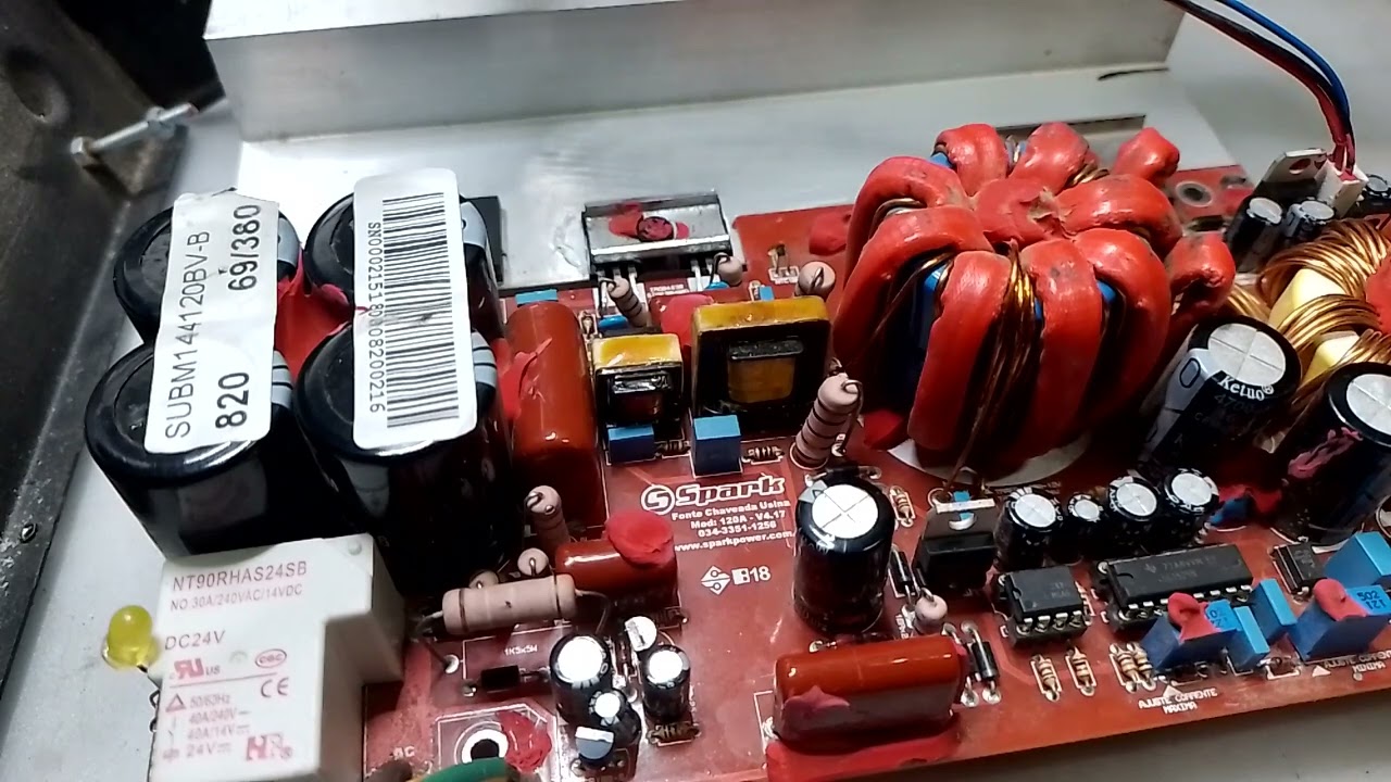 DEFEITO E CONSERTO DA FONTE USINA 120A PLUS +