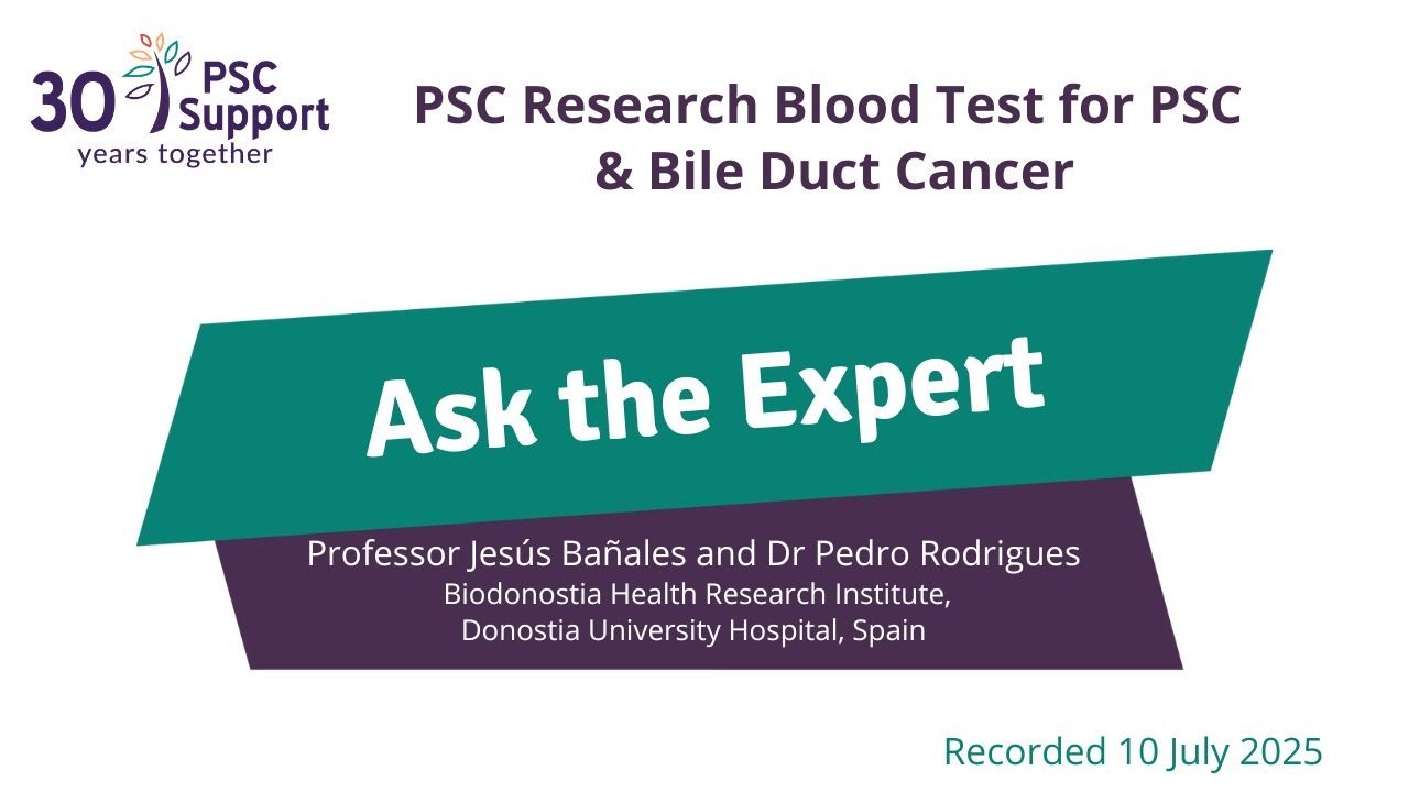 PSC Research: Blood Test for PSC & Bile Duct Cancer - Professor Jesús Bañales & Dr Pedro Rodrigues