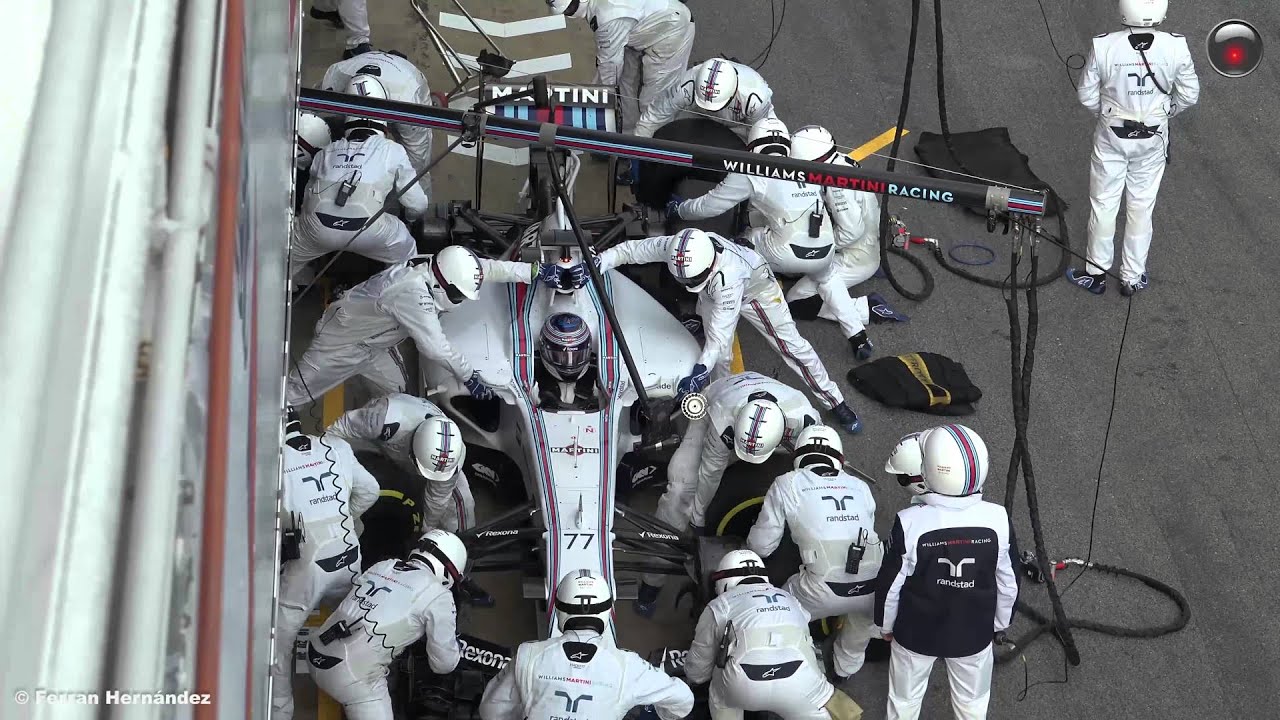 F1 2015 Pit Stops | Williams Martini Racing | Paddock View (4K)