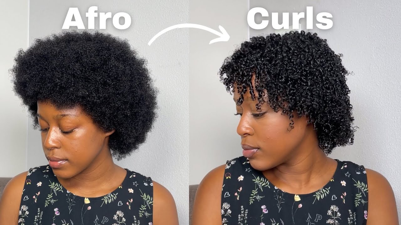 AFRO TO SUPER DEFINED CURLS | How To Make Your Type 4 Natural Hair Curly 💦💫