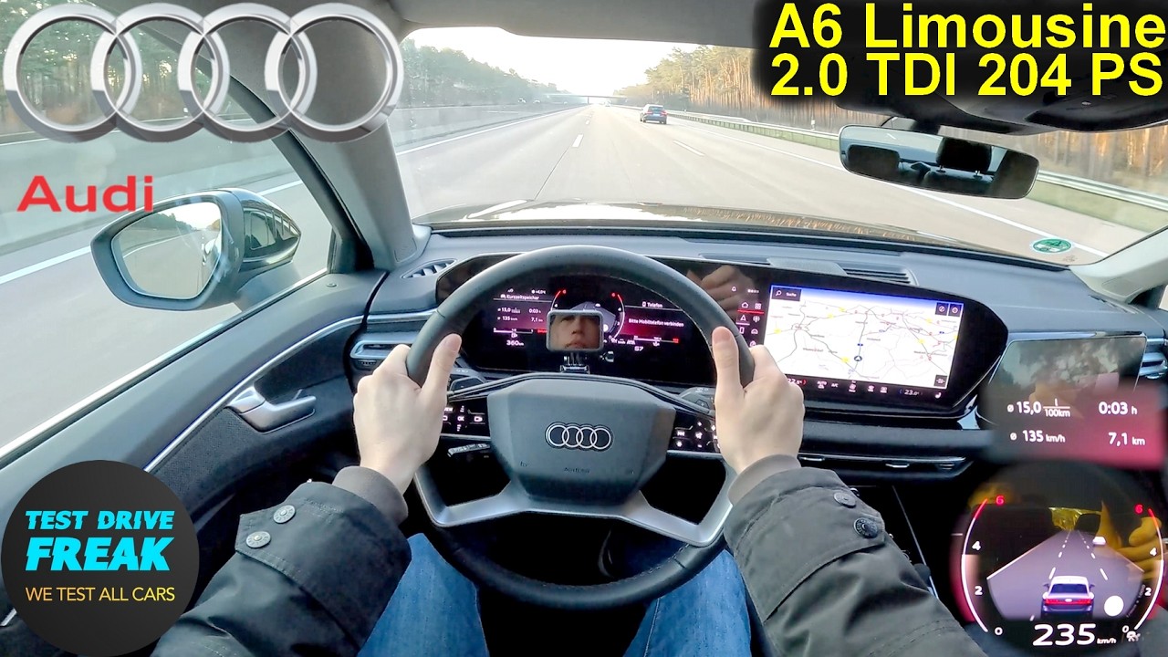 2026 Audi A6 2.0 TDI Limousine (204 PS) TOPSPEED POV 🚗 Autobahn Drive | No Speed Limit