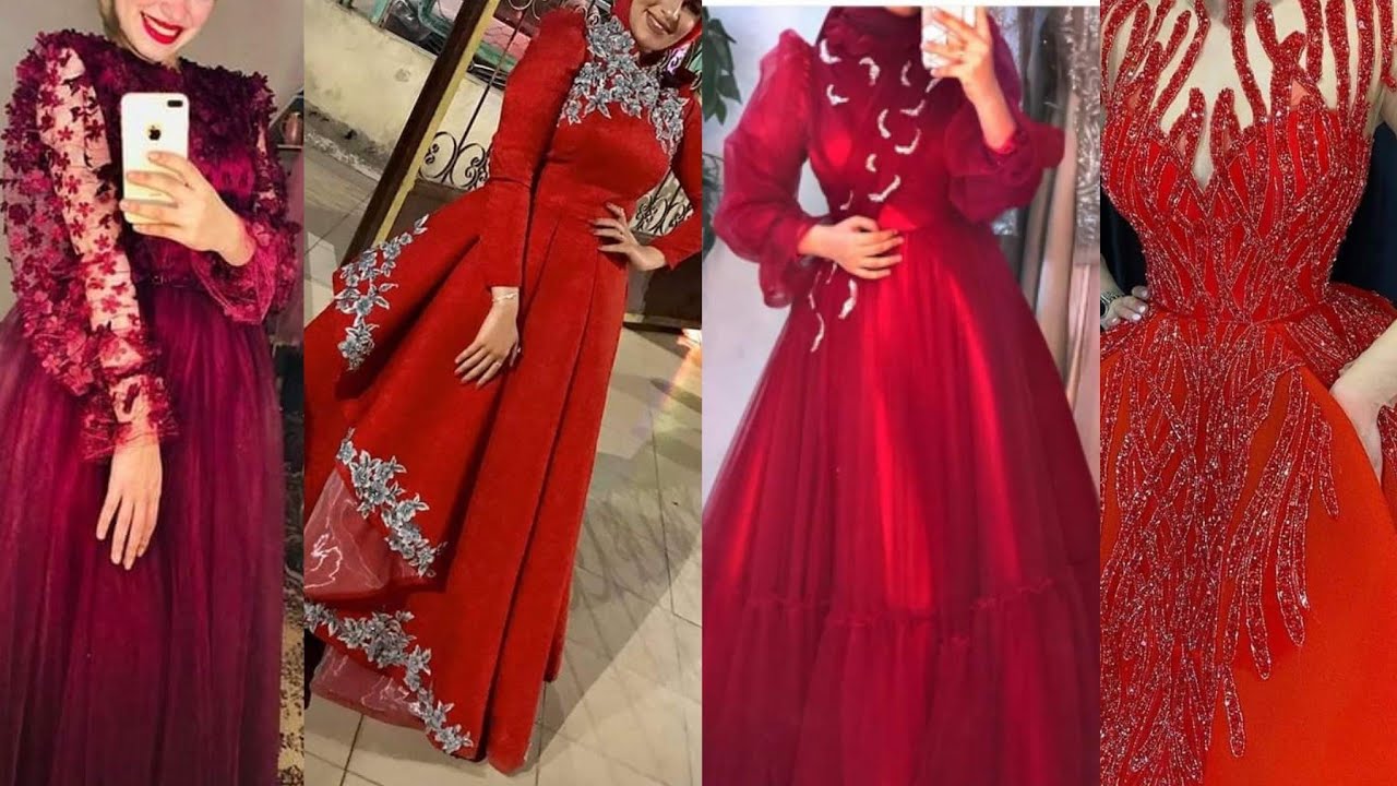 اشيك فستاين سواريه باللون الأحمر للعشاق الاناقه والتميز والتفصيل