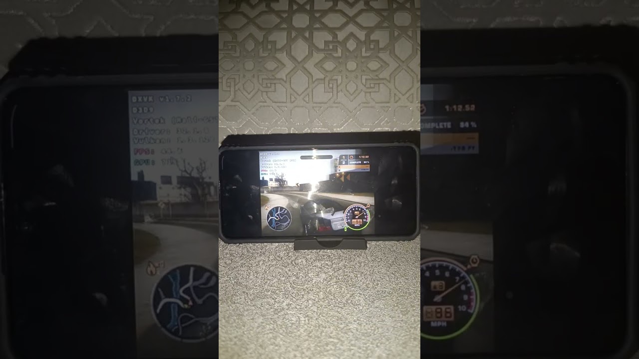 ضبظ اعدادات محاكي winlator على  Need For Speed most wanted على Redmi Note 14 4G على Heilo G99 ultra 