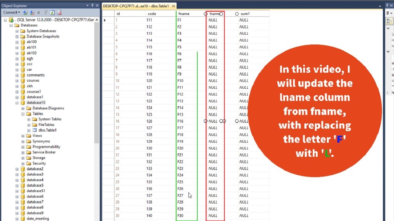 SQL Examples: Update Column from Another Column with Replacing Letters