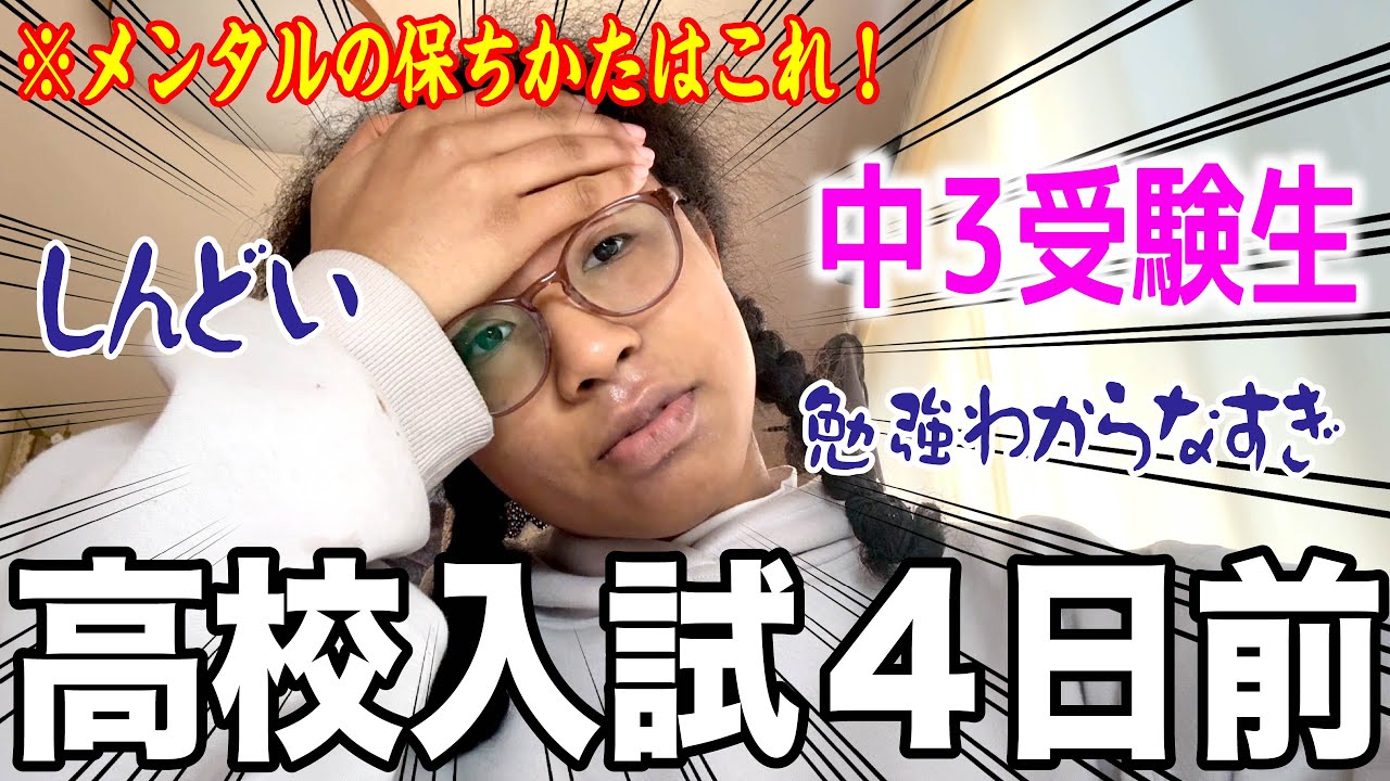 【入試4日前】1日10時間勉強する中学生‼️ガチでしんどい中これで乗り越えた