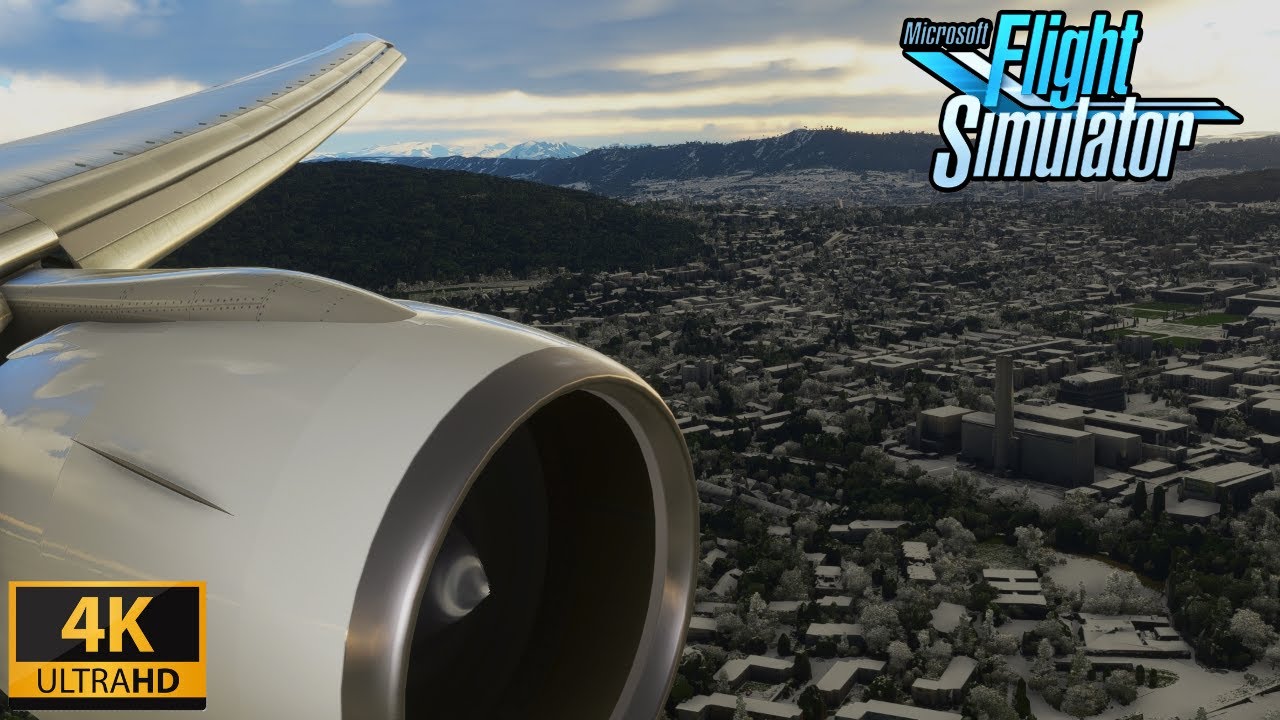 (4K) Winter 777-300er Landing at Zurich | Microsoft Flight Simulator 2020 | ULTRA REALISM
