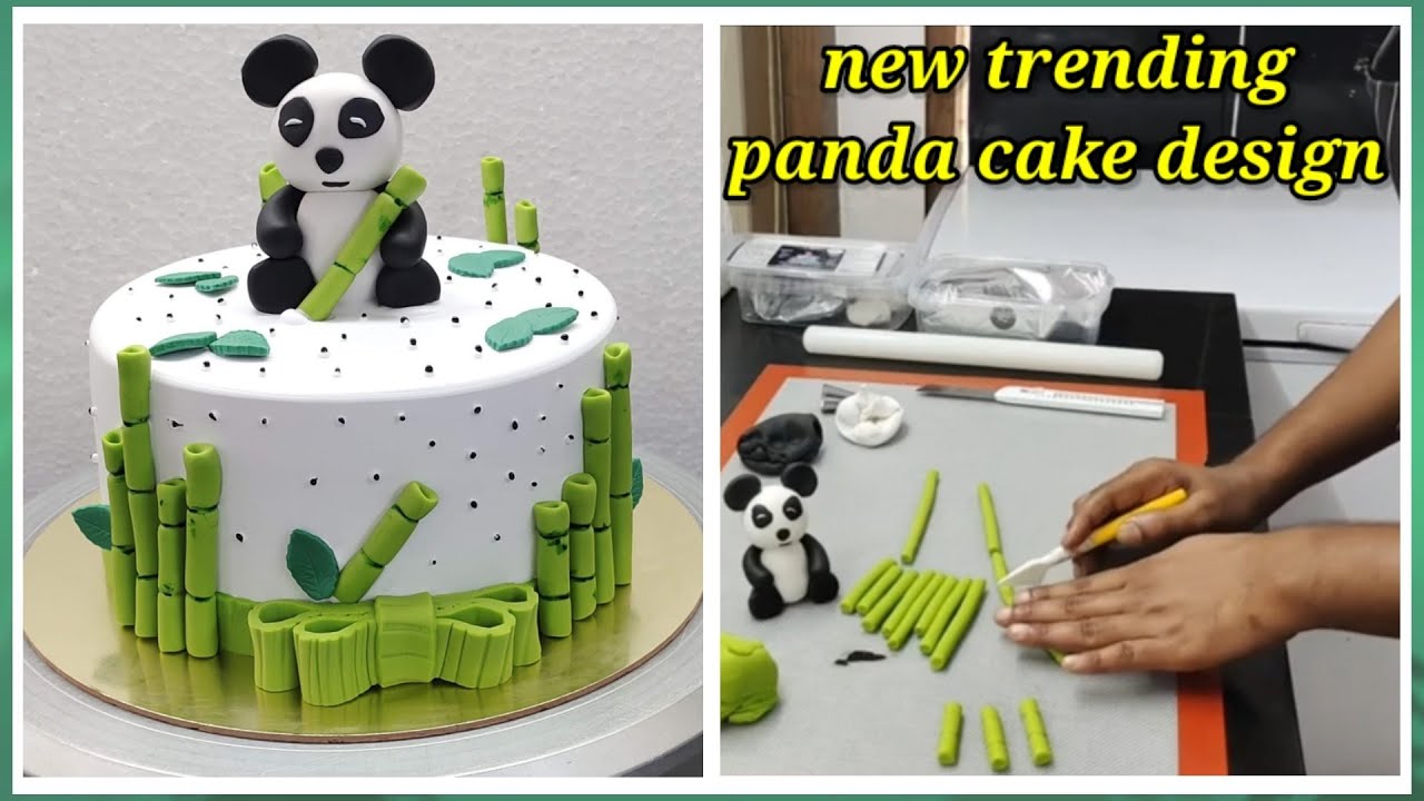 panda cake  | fondant panda cake topper | panda birthday cake | panda cake design | fondant panda