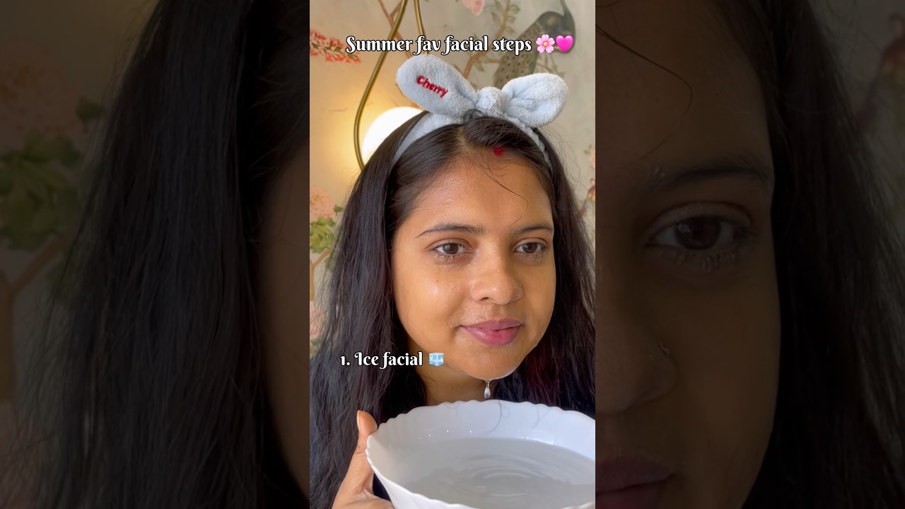 Summer favourite facial steps🌈 #shorts #ytshorts #skincare #shortsviral #viral #shortsvideo #facial
