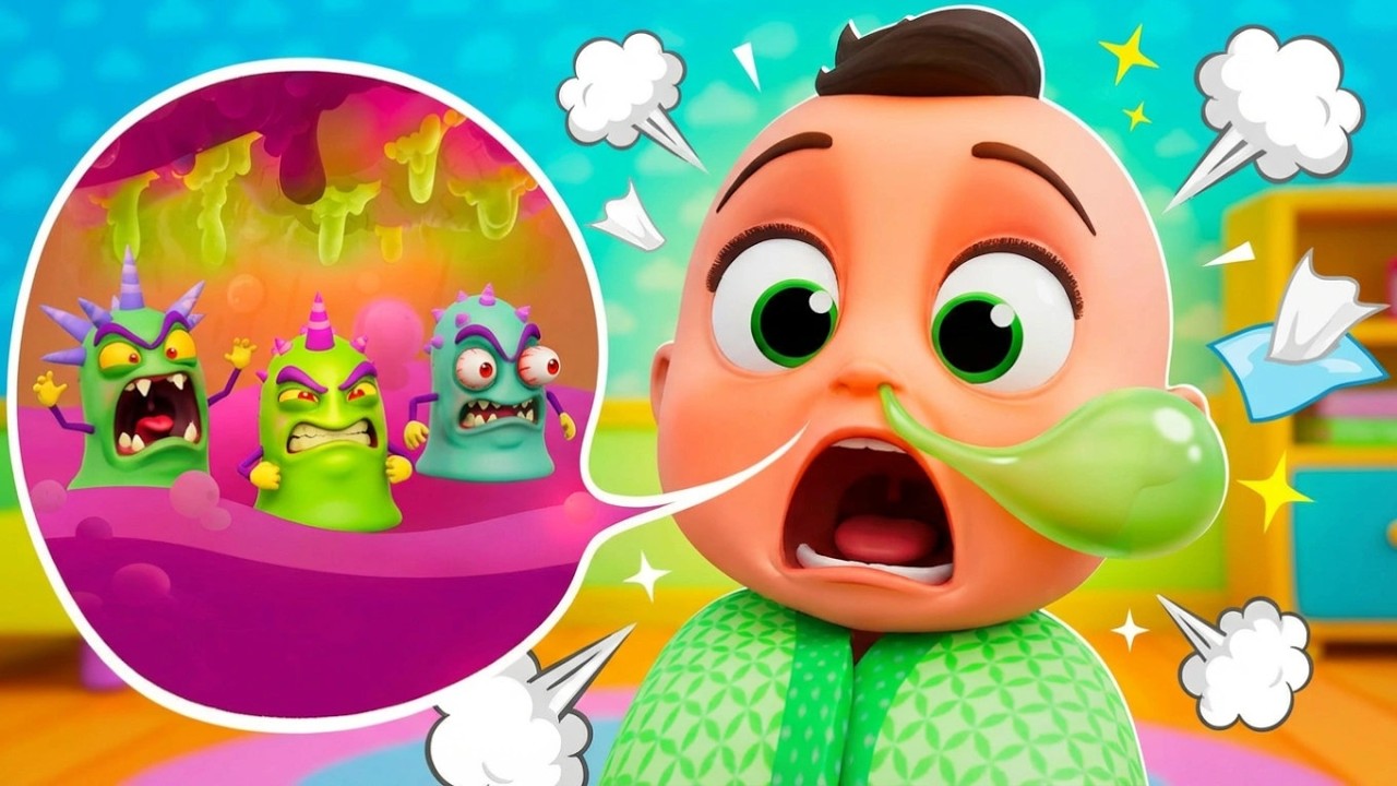 Kichanie i kaszel 🤧 | Baby Berry &ndash; Edukacyjne i zabawne piosenki dla dzieci i więcej!