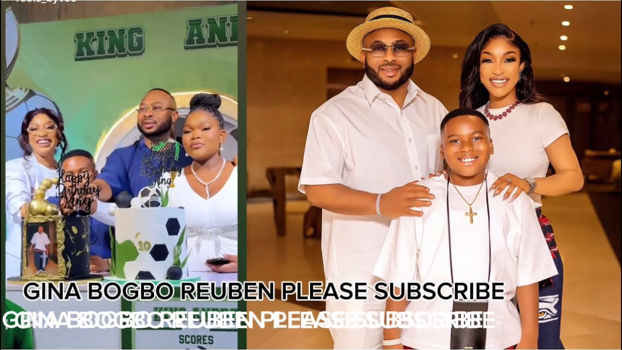 Tonto Dikeh and her ex husband Share wet lips at their son’s 10th birthday party can Rosy take this