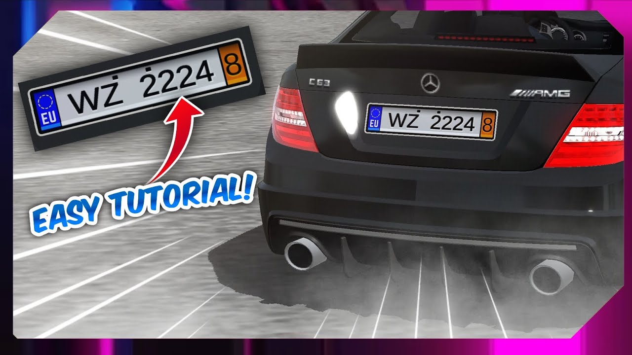 How To Make Number Plate Europe Realistic 3D | Car Parking Multiplayer