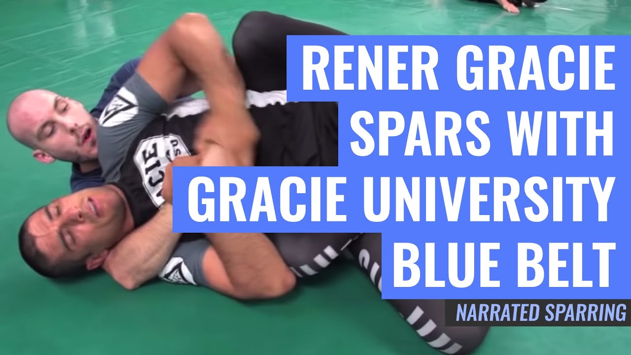 Rener Gracie Spars with Gracie University Blue Belt (Fully Narrated)