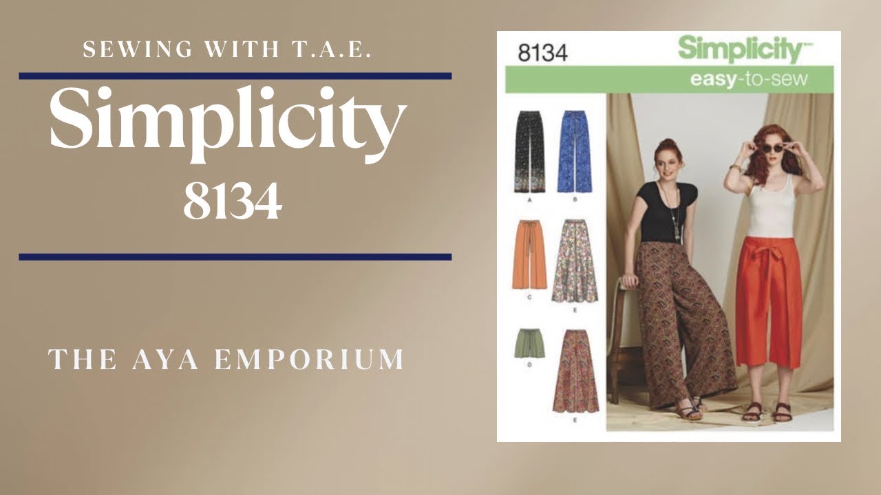 Брюки с широкими штанинами Sewing Simplicity 8134