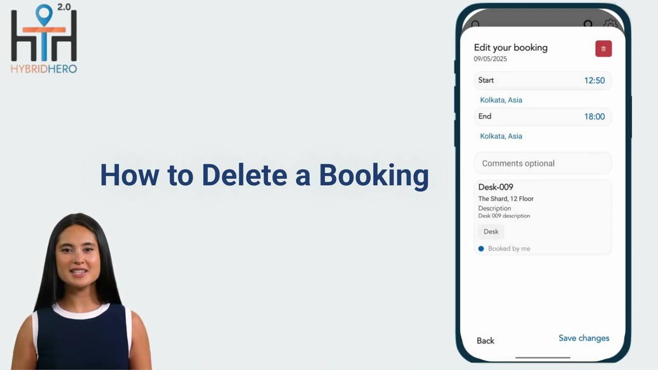 How to Delete a Booking - Mobile Application