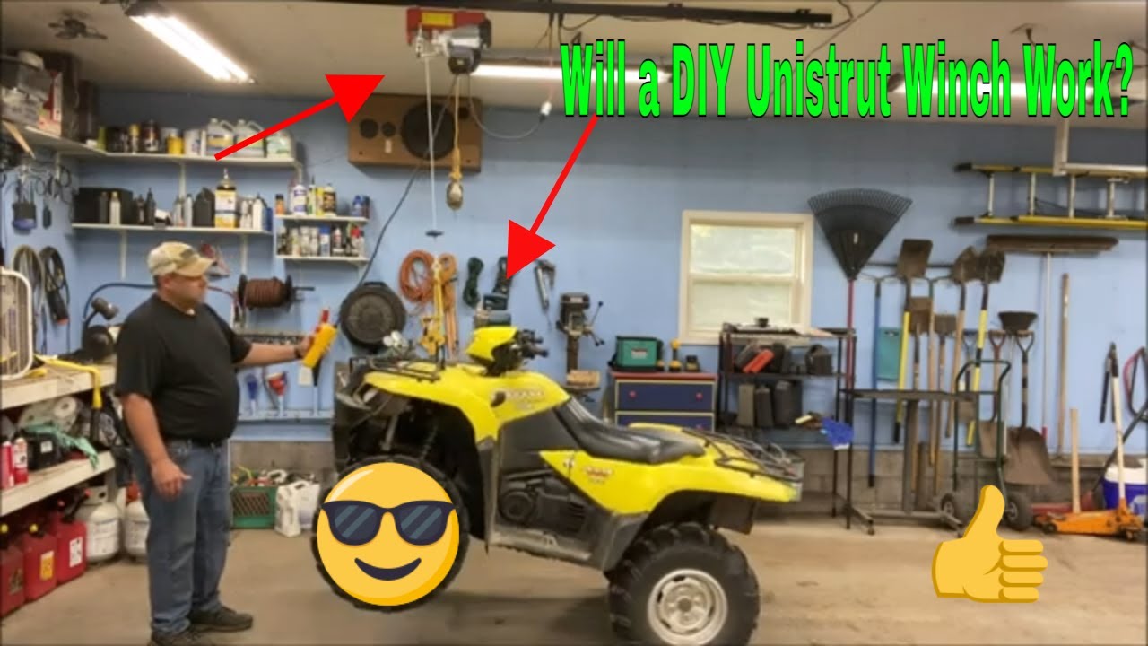 Самодельная лебедка Unistrut Trolley для гаража