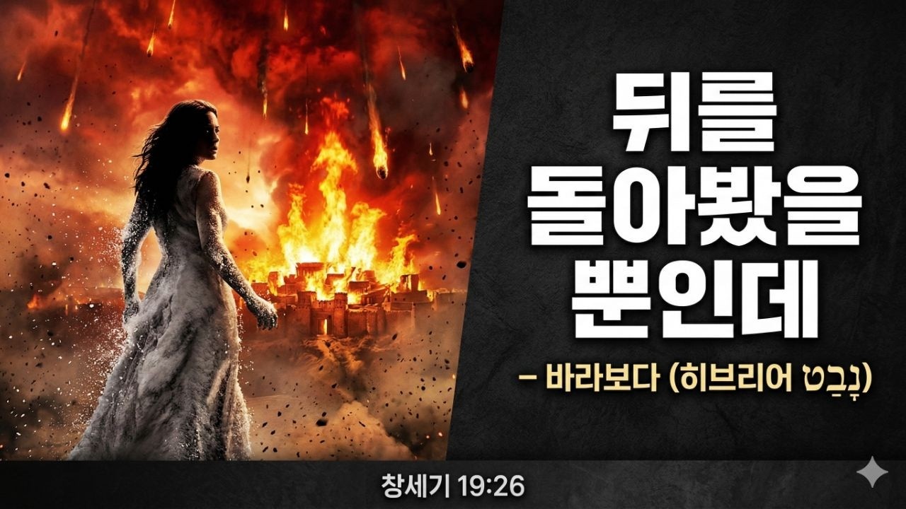 뒤를 돌아봤을 뿐인데 소금 기둥이... | 롯의 아내에게 숨겨진 충격적 진실 #롯의아내 #소금기둥 #창세기19장  #성경공부 #말씀묵상 #기독교 #성경해설 #은혜와감사