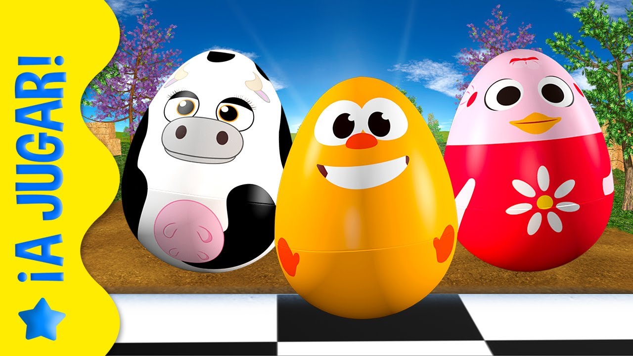 Carrera de Huevos Sorpresa - Vaca Lola, Patita Lulú y Co-Co El Caracol | A Jugar