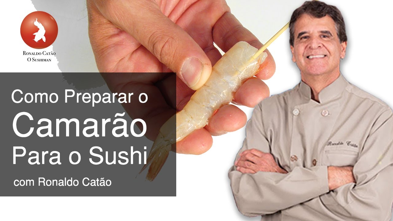 Como preparar o camarão para sushi.