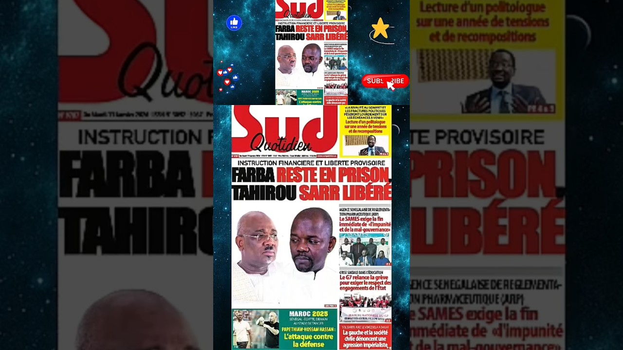 🇸🇳 En Wolof Revue de presse du 13 Janvier 2026. partie 2 