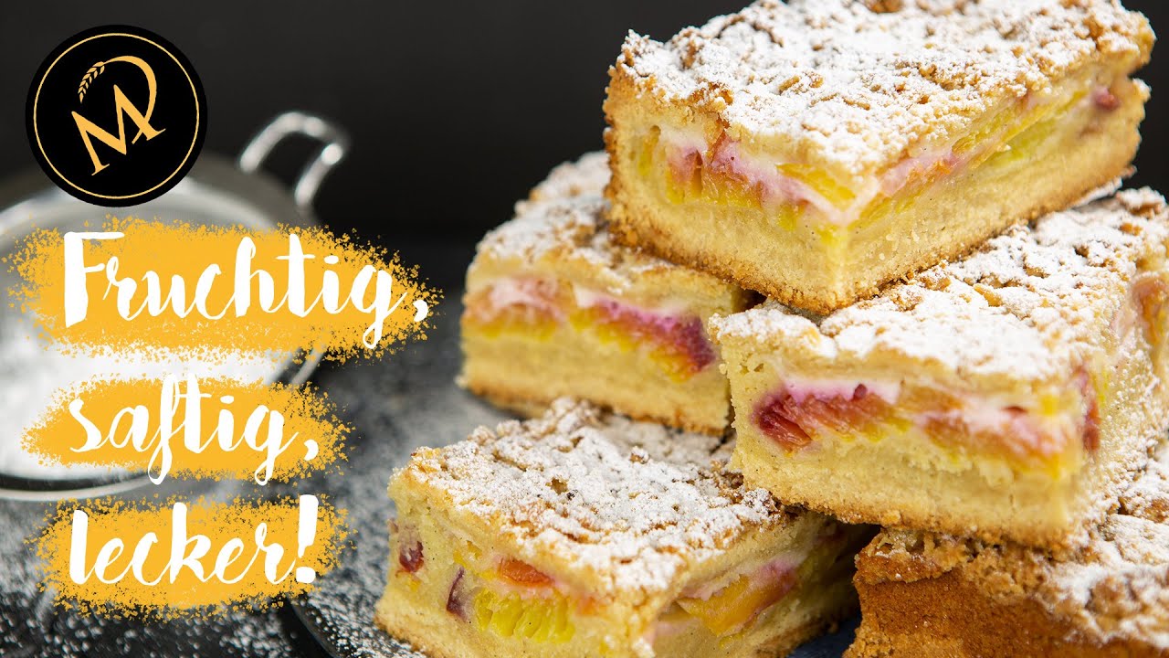 Schneller Nektarinen Streuselkuchen mit UrDinkel Mehl, einfaches Kuchenrezept
