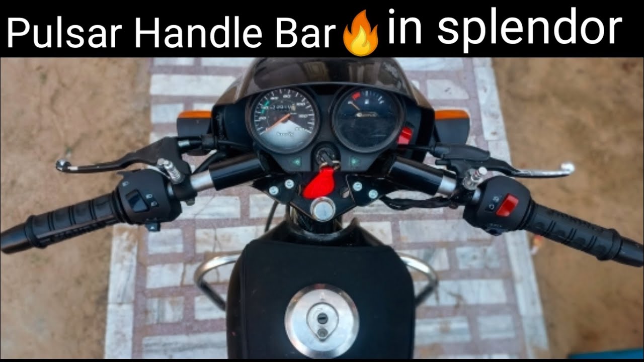 Pulsar Handle Bar in Splendor plus🔥Pulsar ka Handle Bar splendor me kese lagaye🔥