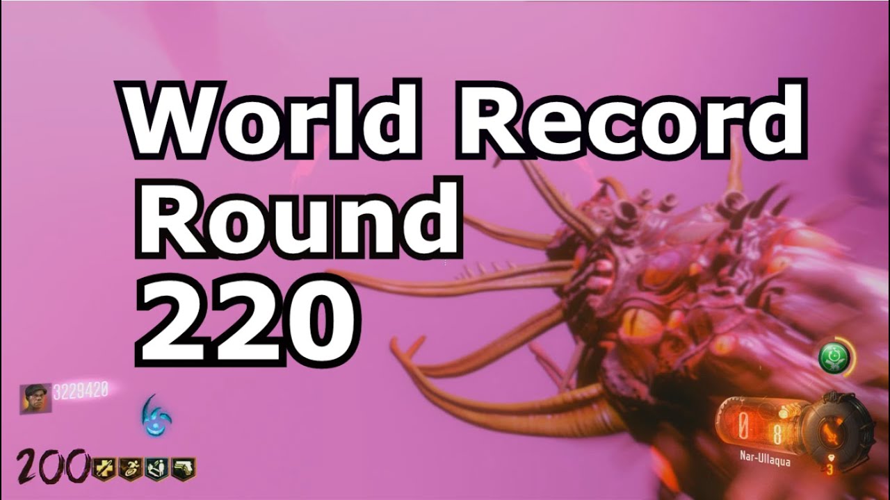 Round 220 Shadows Of Evil World Record black ops 3 zombies ps4