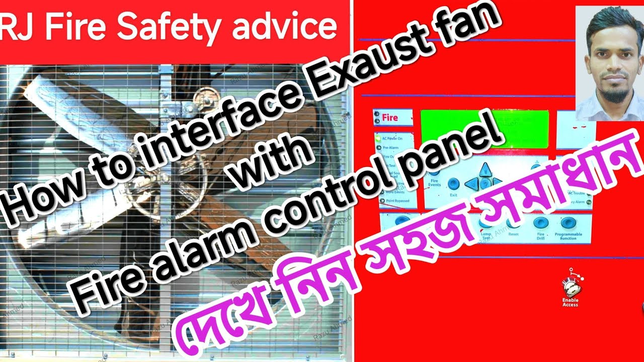 how to interface exhaust fan with fire alarm system